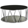 Chrome Finish Round Coffee Table