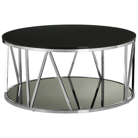 Chrome Finish Round Coffee Table