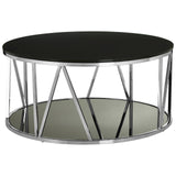Chrome Finish Round Coffee Table