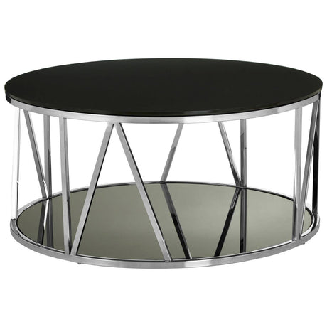 Chrome Finish Round Coffee Table