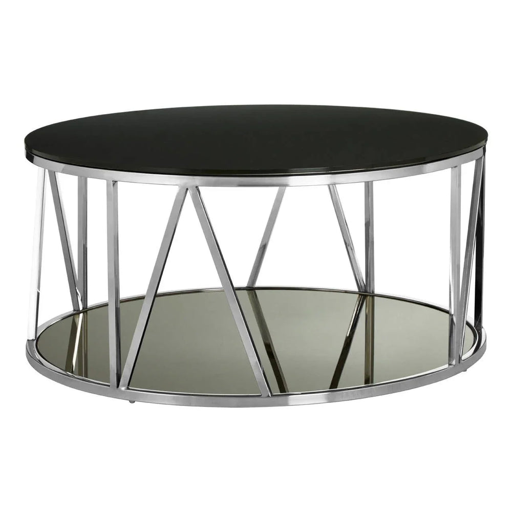 Chrome Finish Round Coffee Table