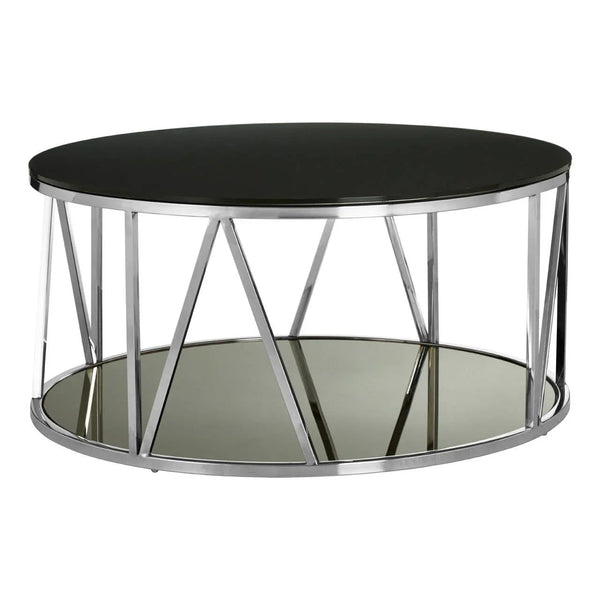 Chrome Finish Round Coffee Table