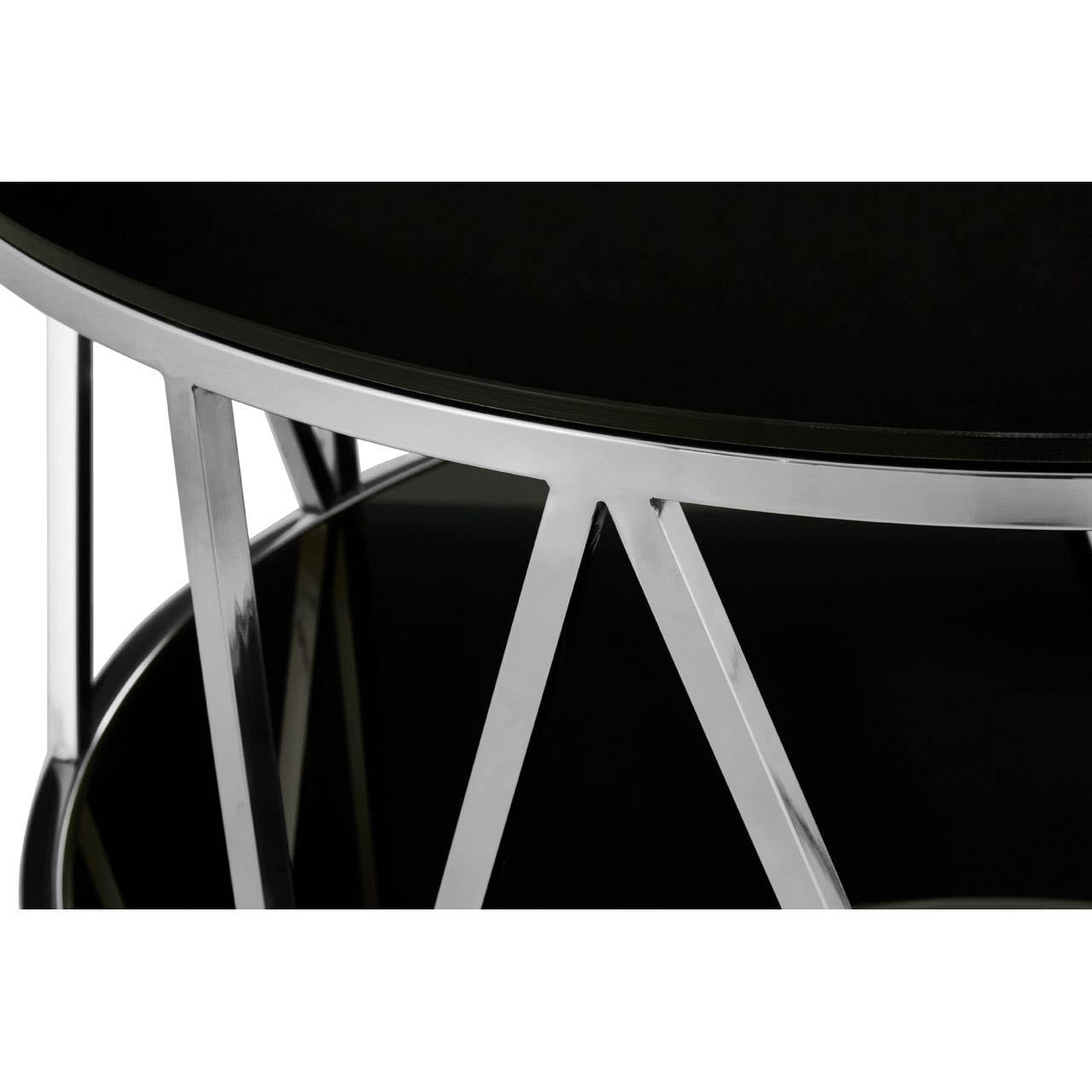 Chrome Finish Round Coffee Table
