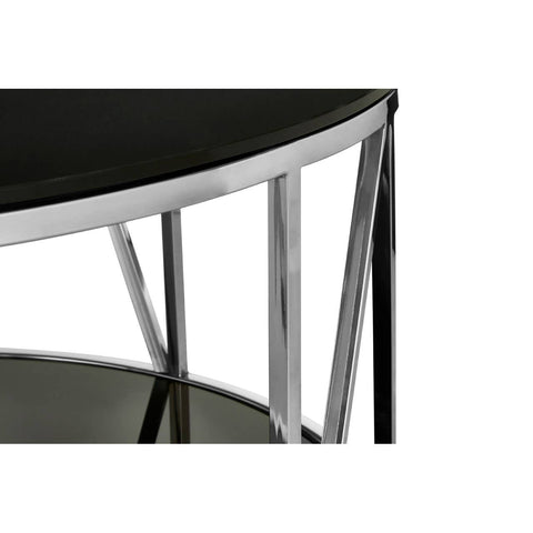 Chrome Finish Round Coffee Table
