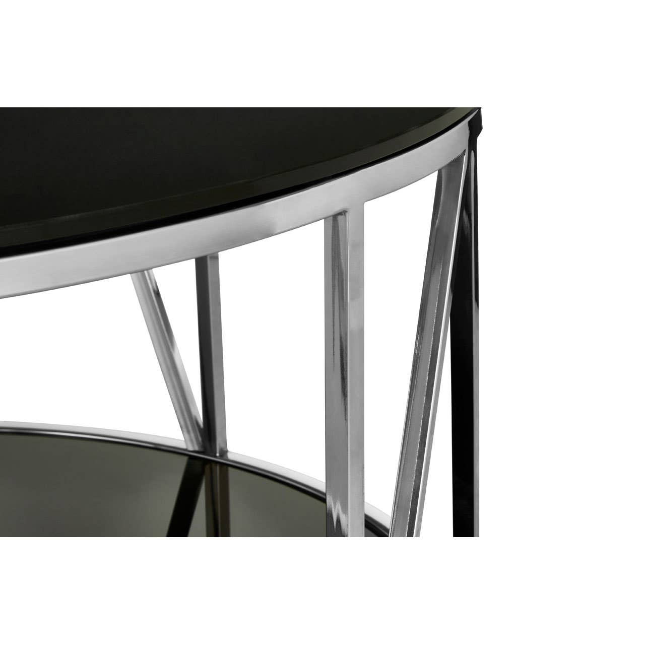 Chrome Finish Round Coffee Table