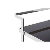 Luxe Chrome Glass Drinks Trolley