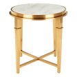 Gold Marble Round Side Table