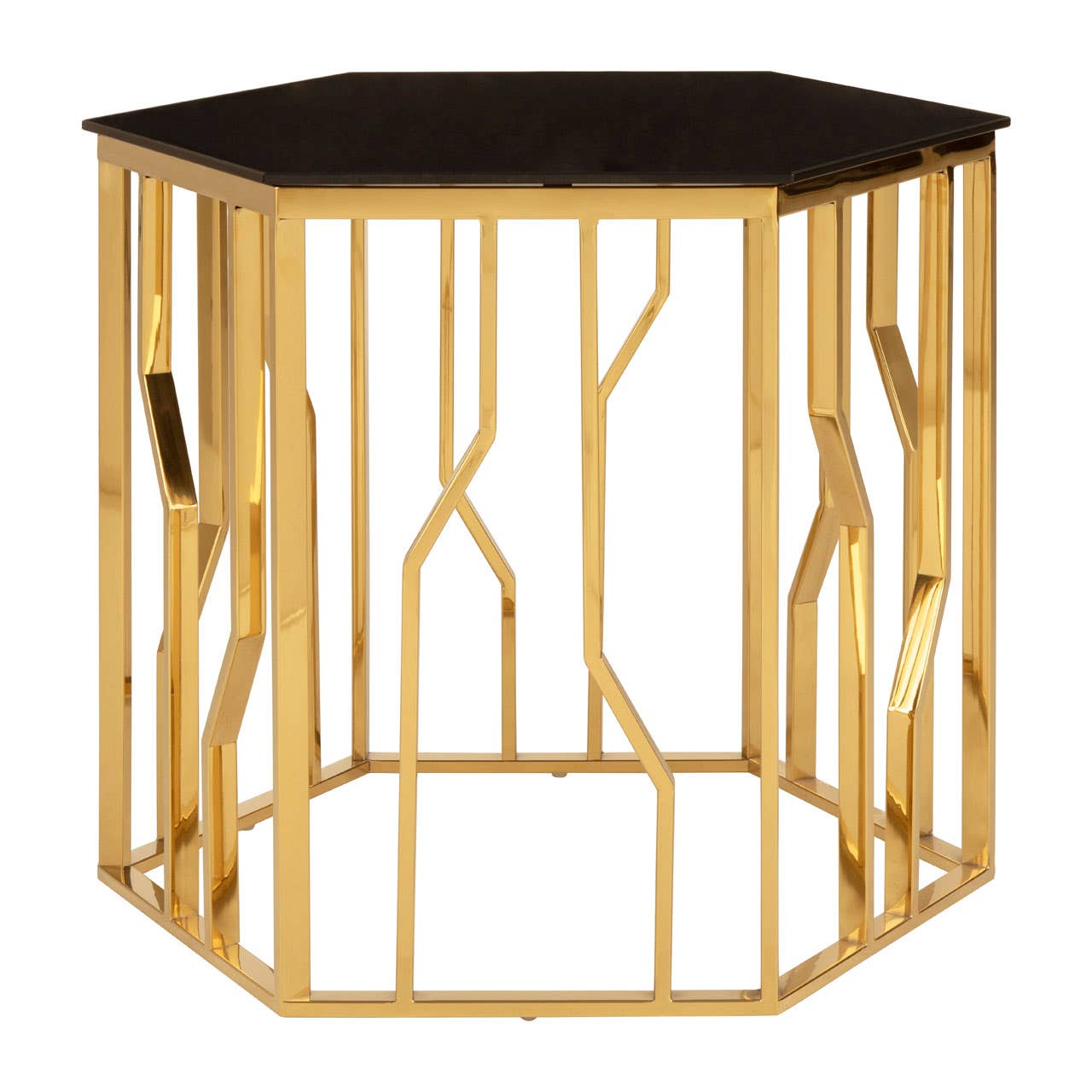 Hexagonal Gold & Black Luxury