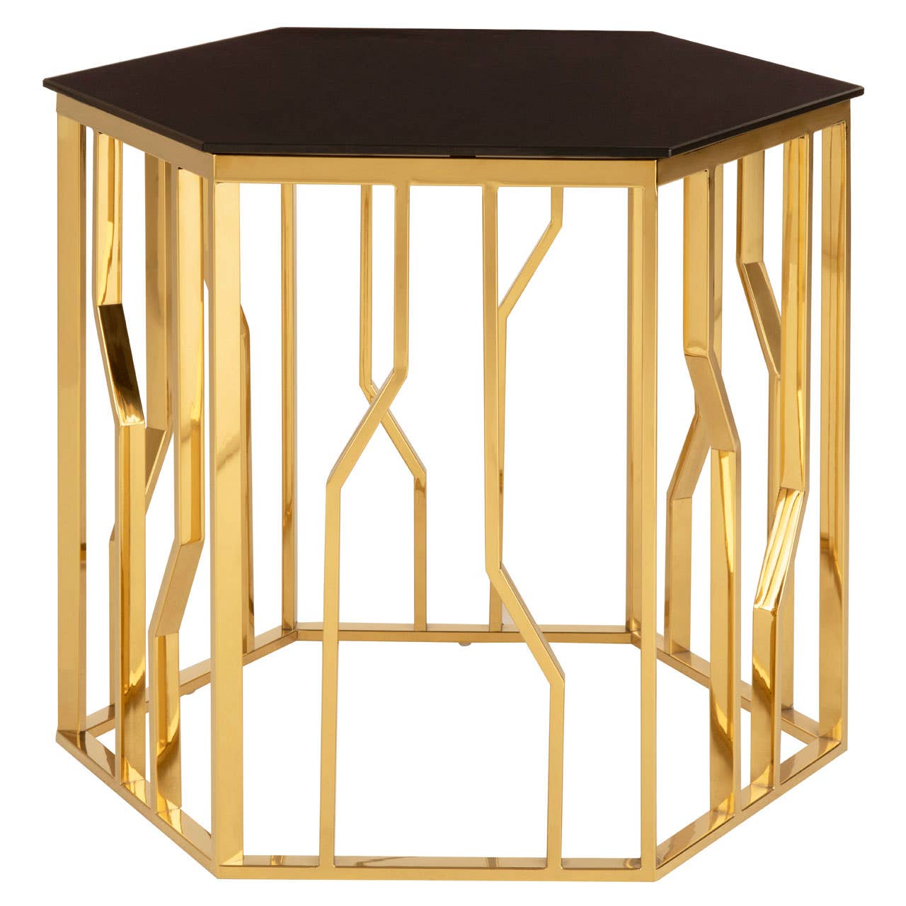 Hexagonal Gold & Black Luxury