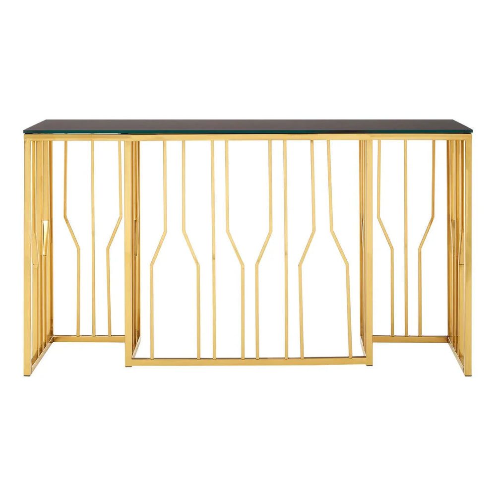 Gilded Glass Console Elegance