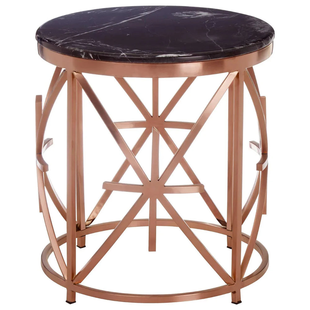 Rose Gold Marble Side Table