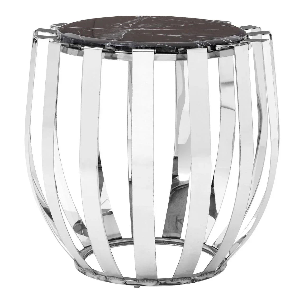 Marble Chrome Side Table