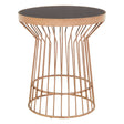 Copper Finish Round Side Table