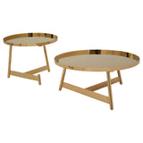 Angular Metal Coffee Table Set