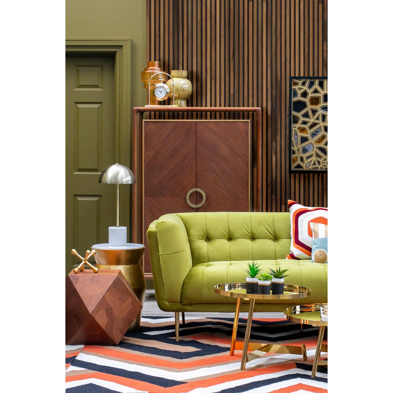 Angular Metal Coffee Table Set