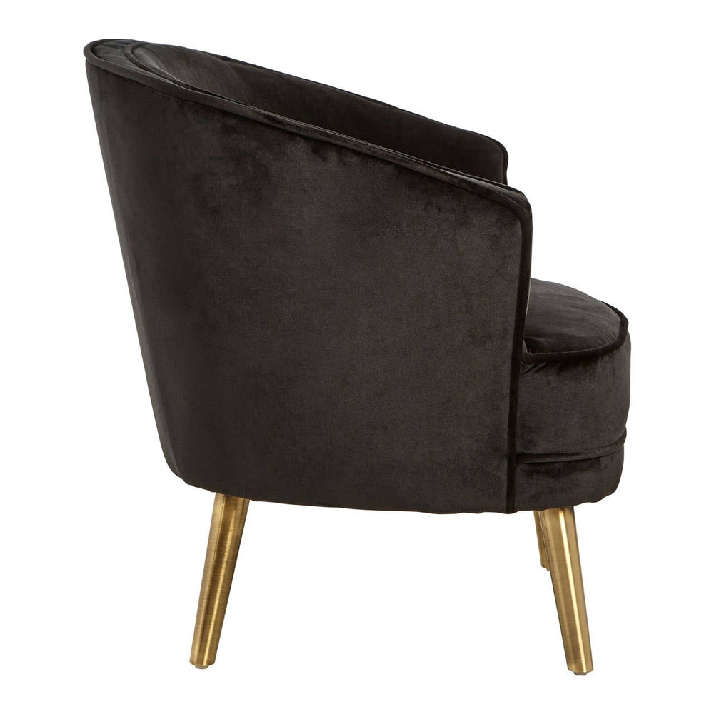 Luxe Black Velvet Accent Chair