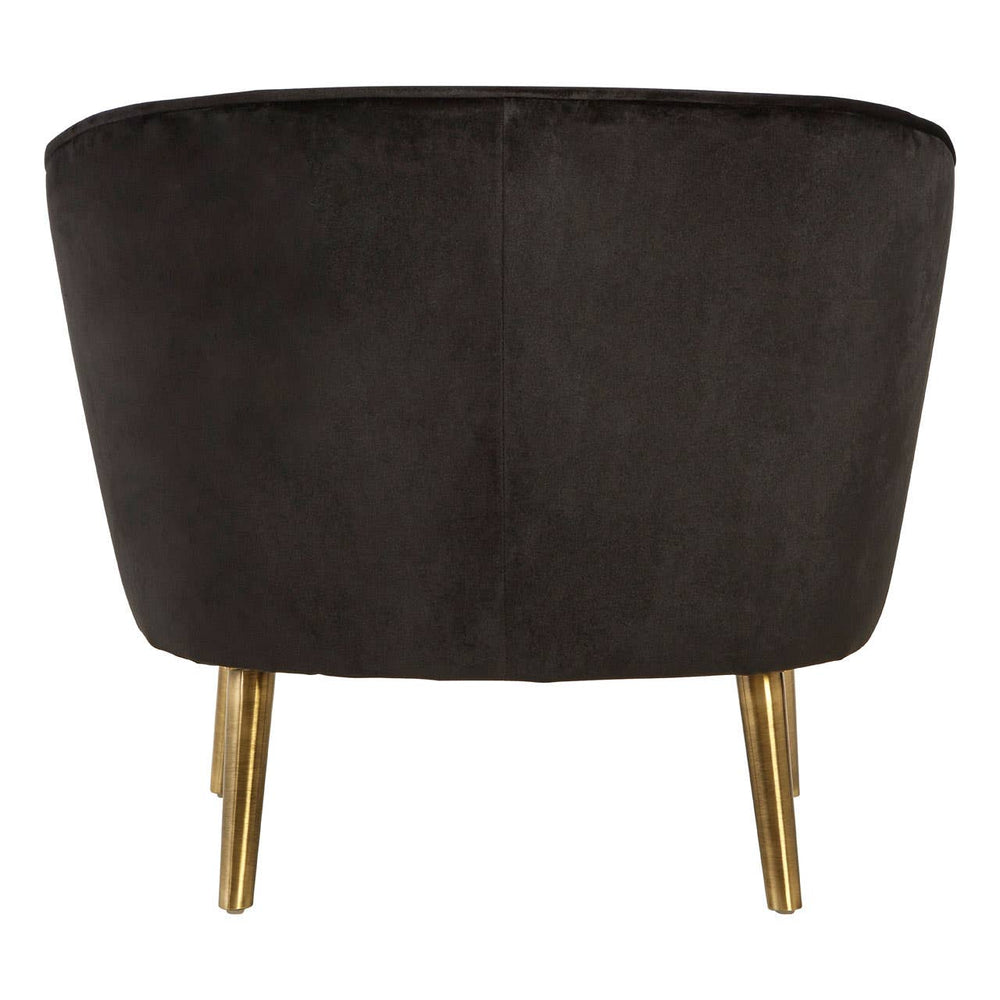 Luxe Black Velvet Accent Chair