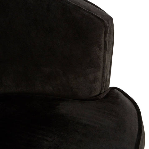 Luxe Black Velvet Accent Chair