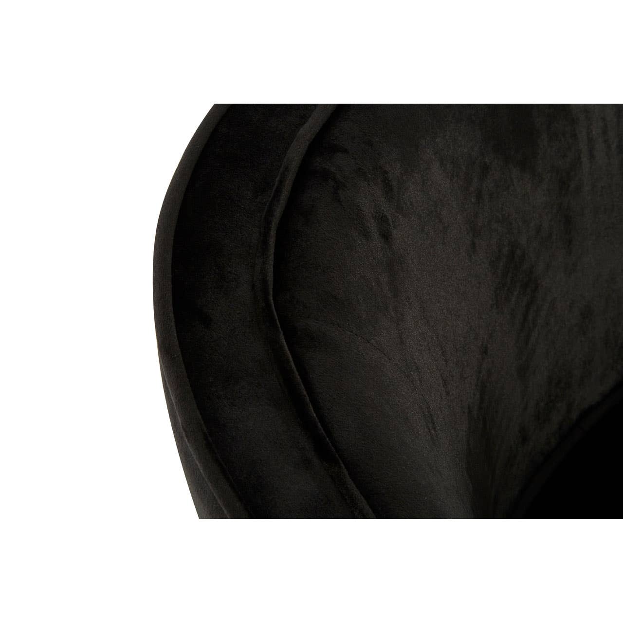 Luxe Black Velvet Accent Chair