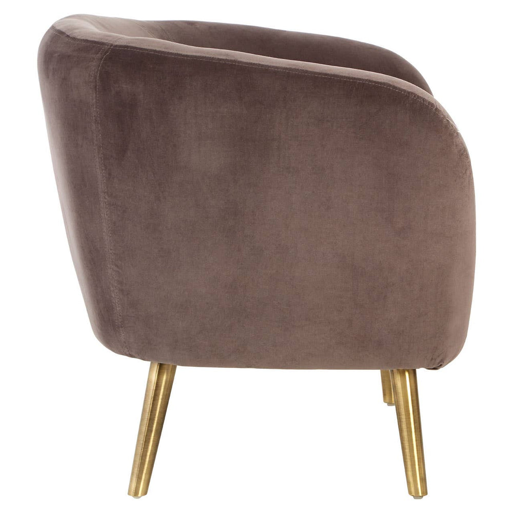 Plush Grey Velvet Armchair
