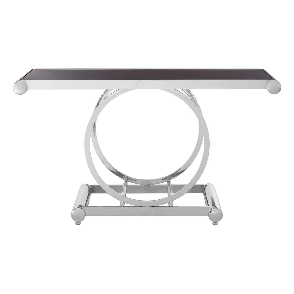 Luxury Black Glass Console Table