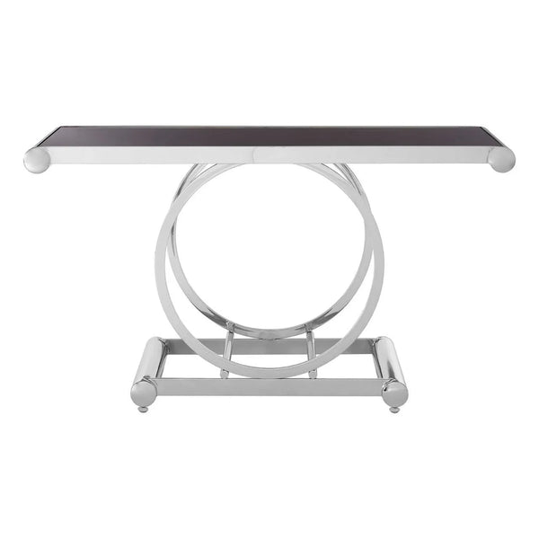 Luxury Black Glass Console Table