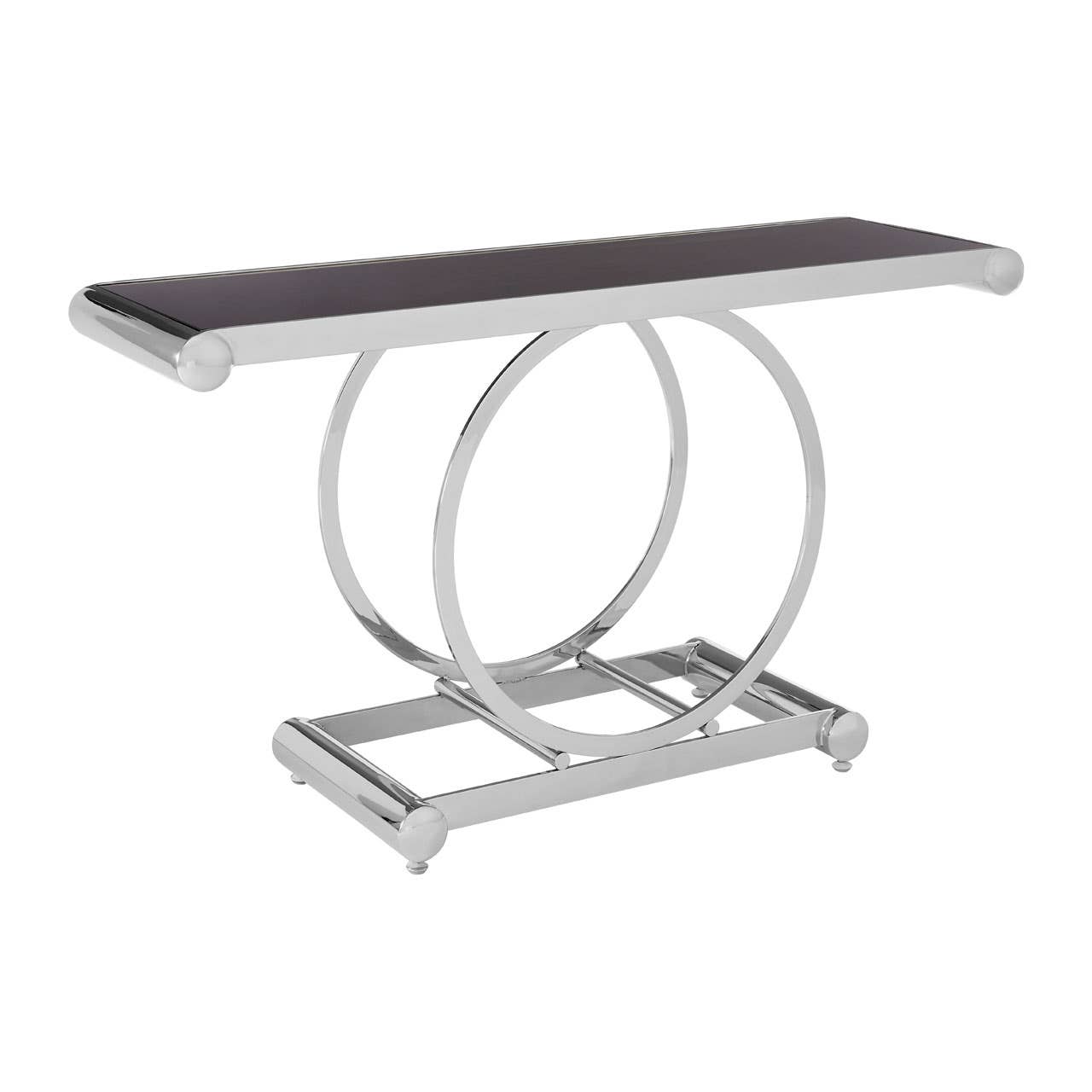 Luxury Black Glass Console Table