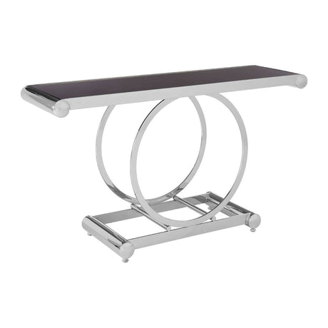 Luxury Black Glass Console Table