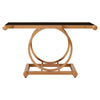 Rose Gold Glass Console Elegance