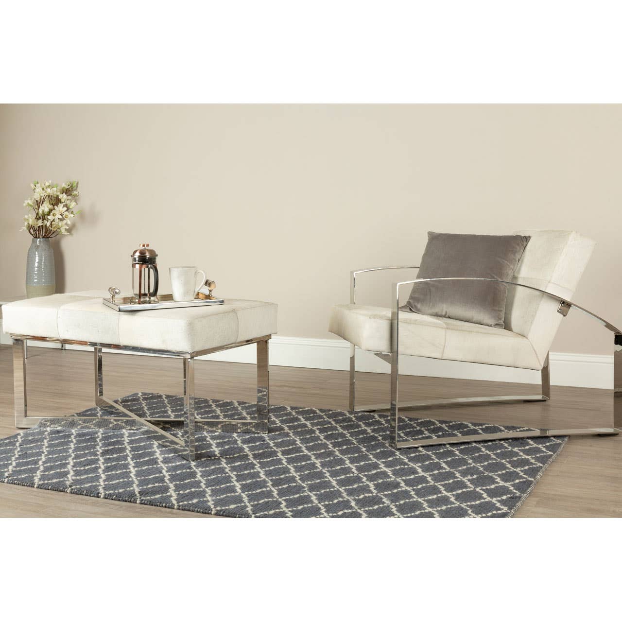 Modern Leather Accent Chair