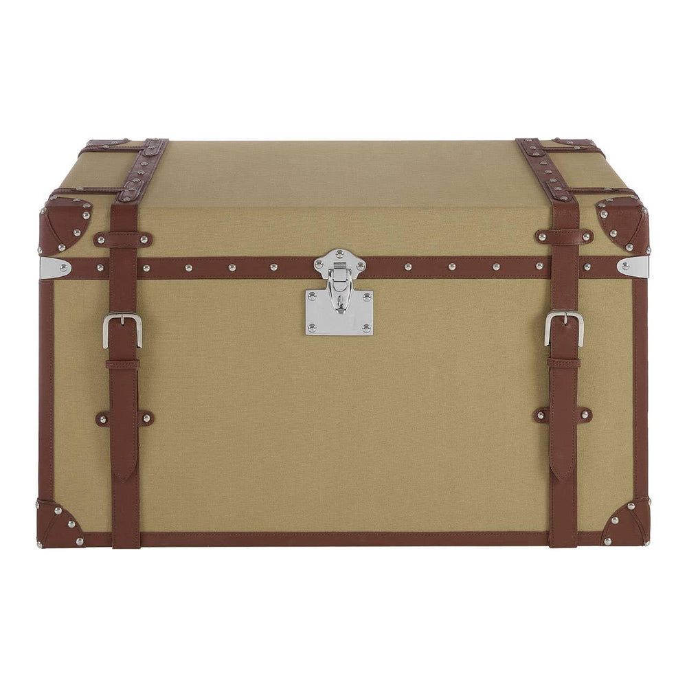 Canvas & Leather Storage Trunk