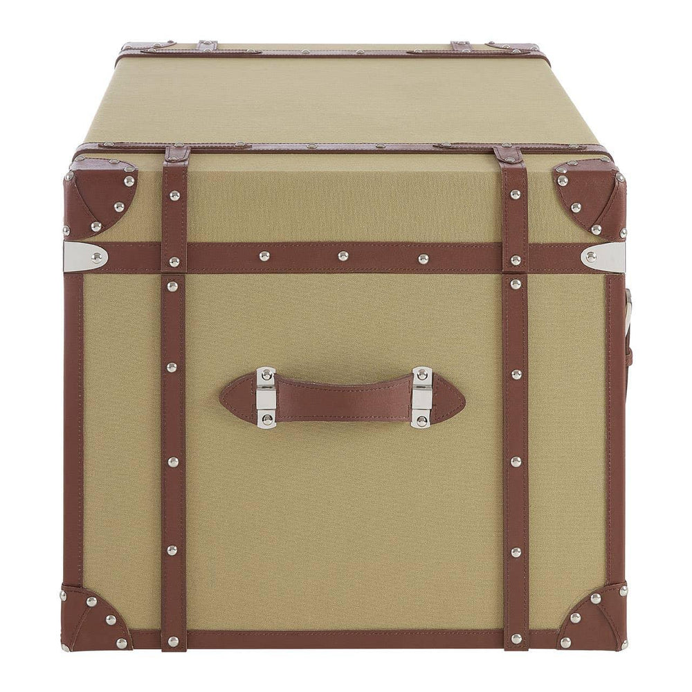 Canvas & Leather Storage Trunk