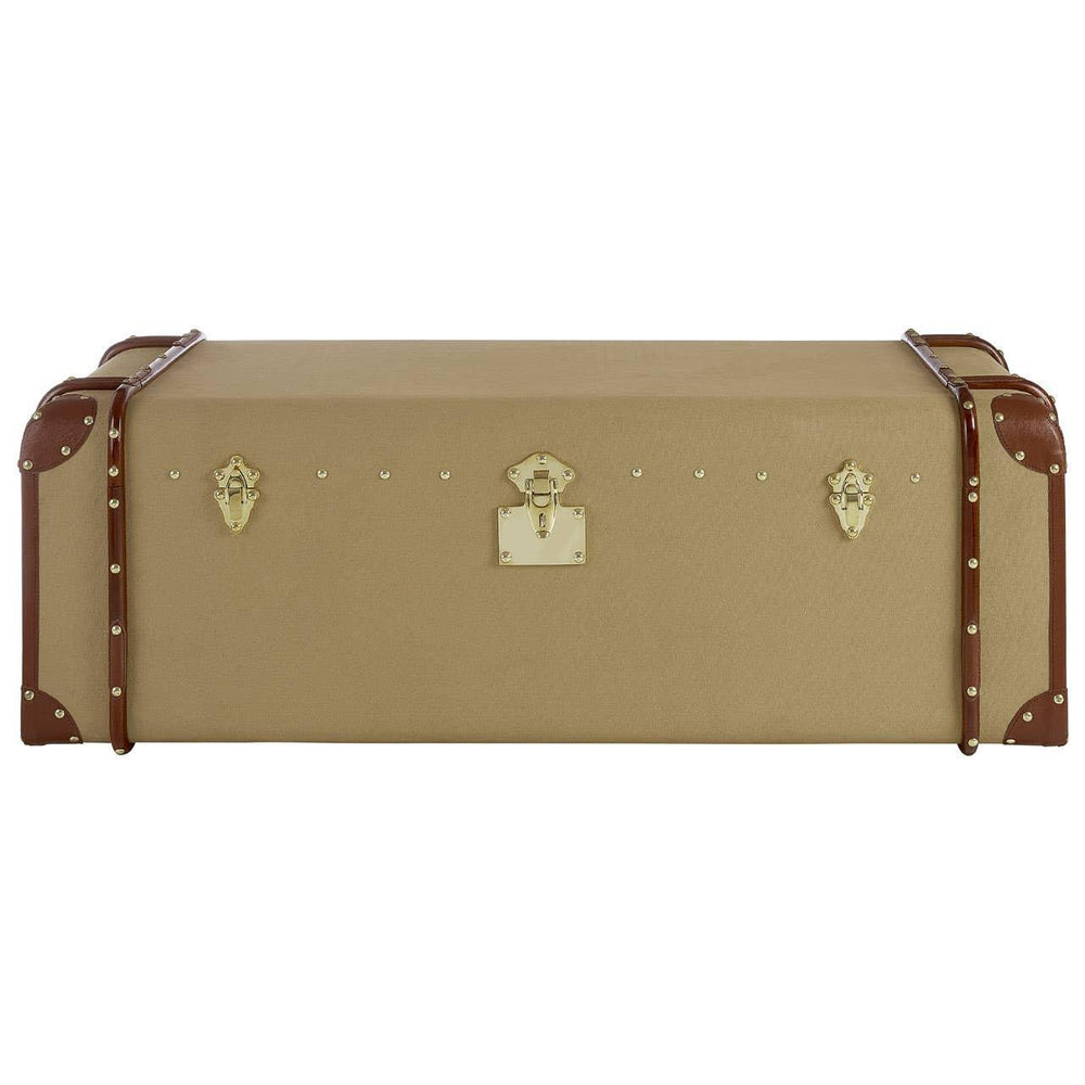 Canvas Leather Coffee Table