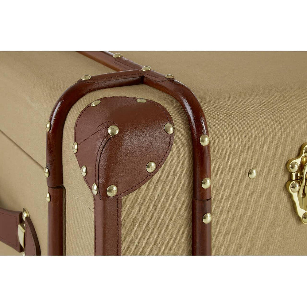 Canvas Leather Coffee Table