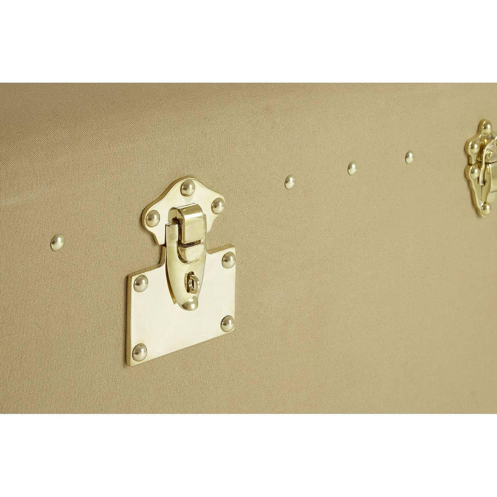 Canvas Leather Coffee Table