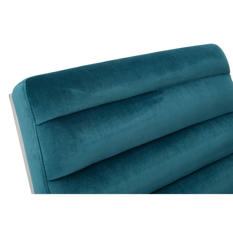 Luxe Teal Velvet Lounge Chair