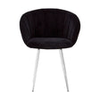Monochrome Velvet Dining Chair