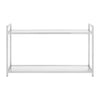 Sleek Steel Glass Console Table