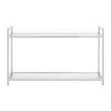 Sleek Steel Glass Console Table