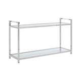 Sleek Steel Glass Console Table