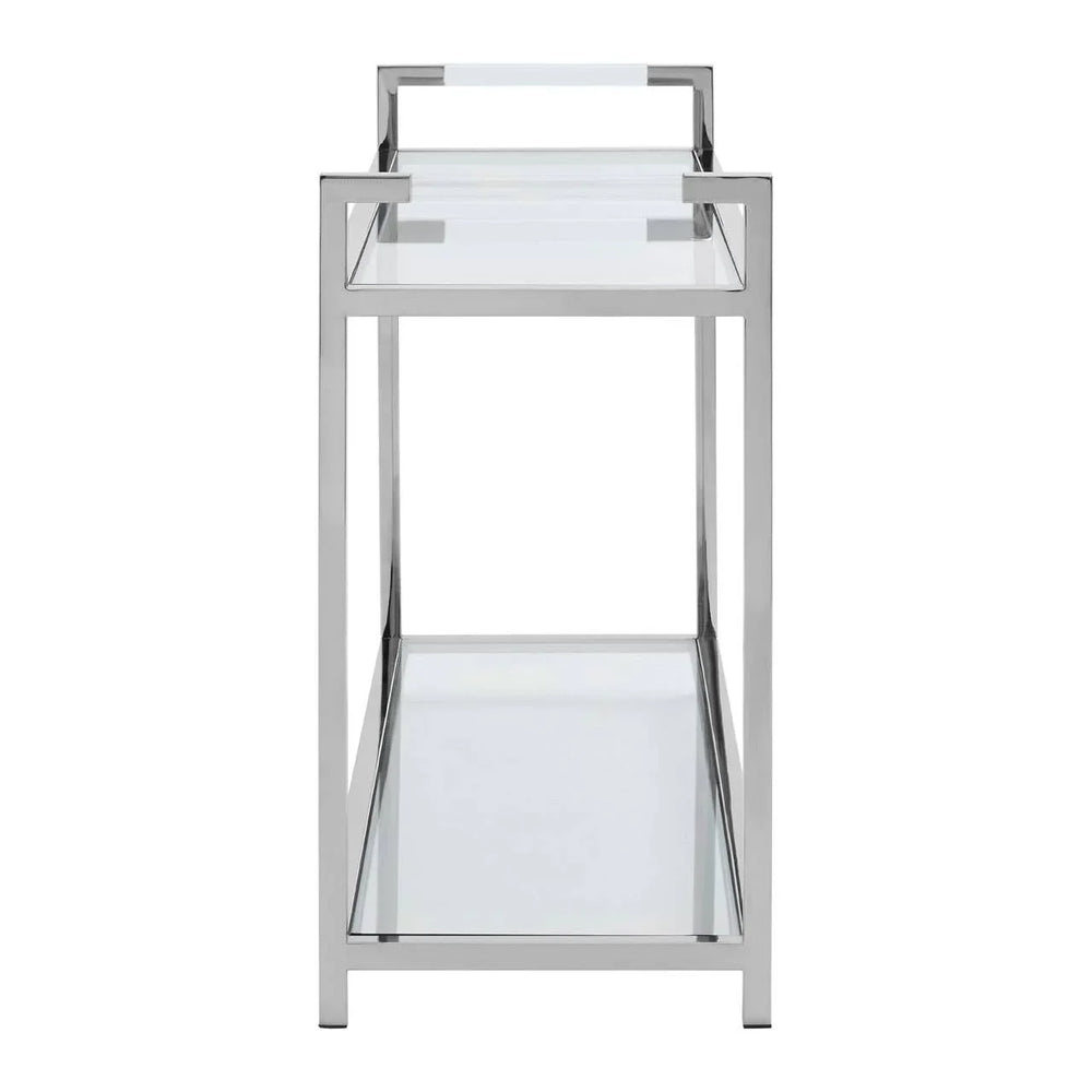 Sleek Steel Glass Console Table