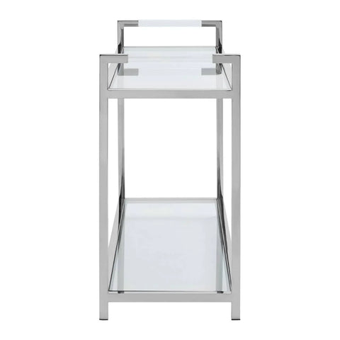 Sleek Steel Glass Console Table