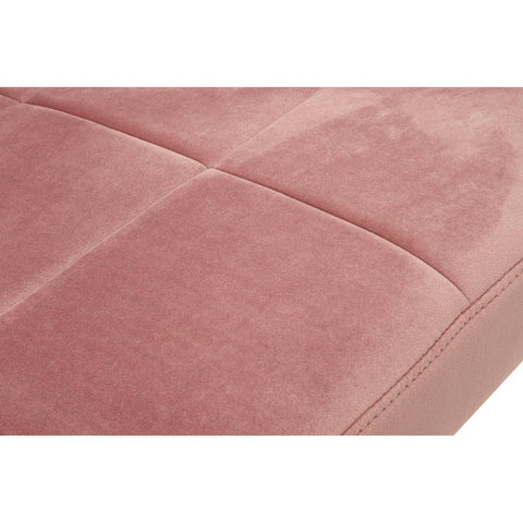 Pink Velvet Steel Lounge Chair