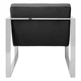 Luxe Black Velvet Lounge Chair