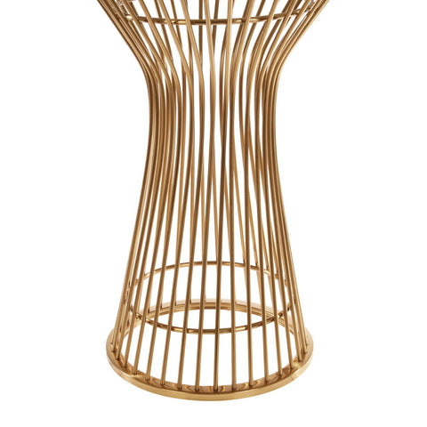 Gold Wireframe Glass Dining Table