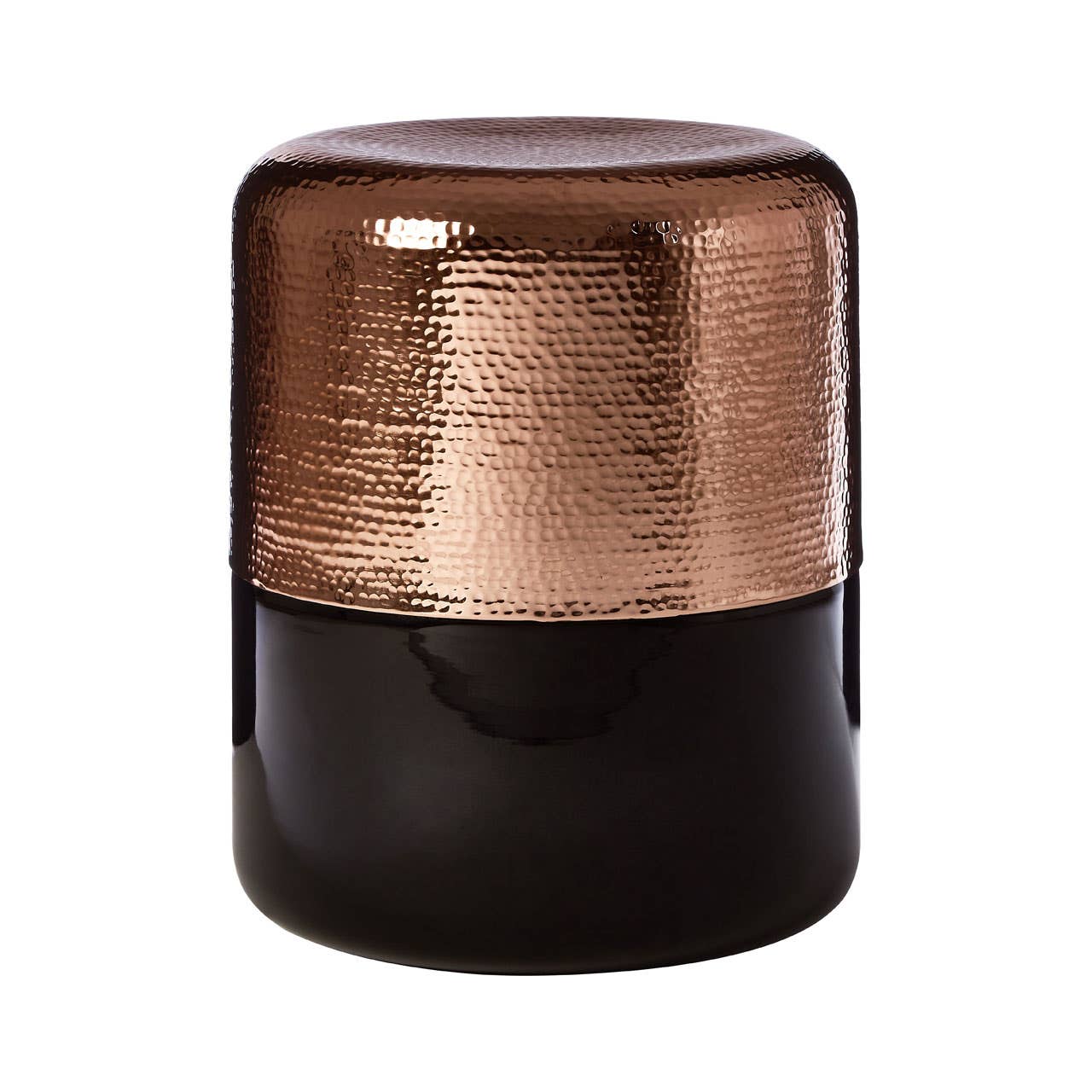 Copper & Black Glass Side