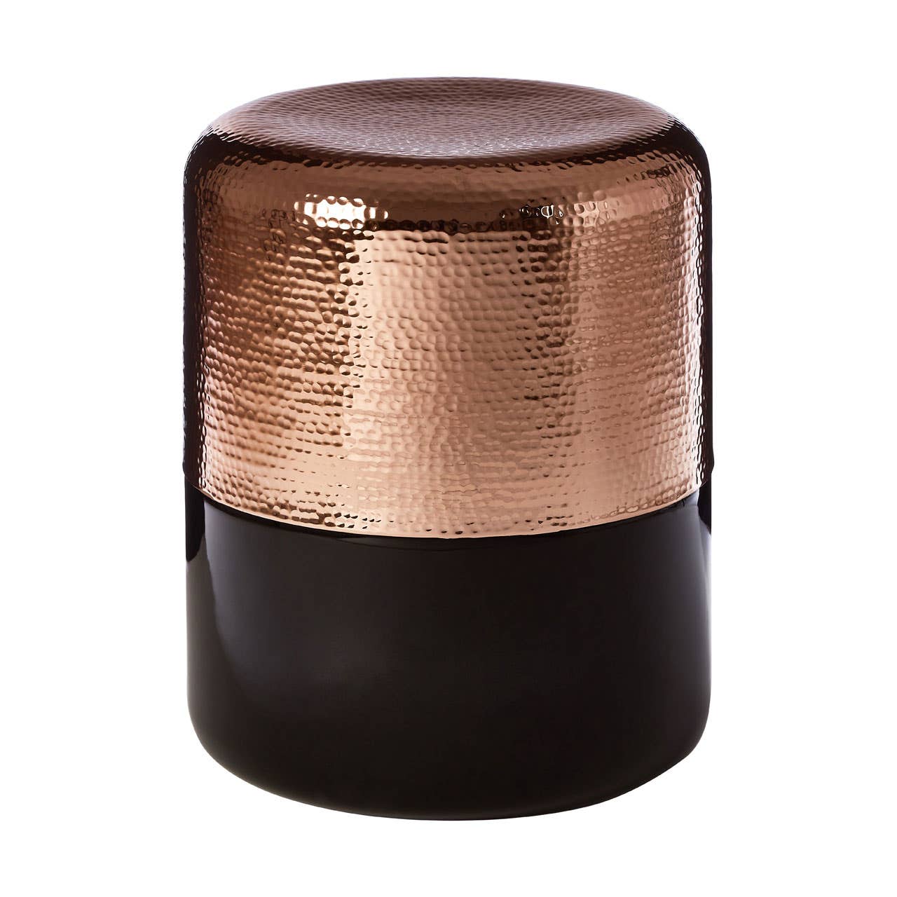 Copper & Black Glass Side