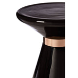 Black Glass Martini Side Table