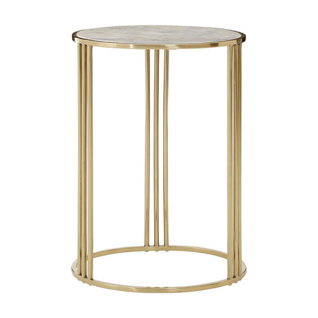 Marble Gold Round Side Table