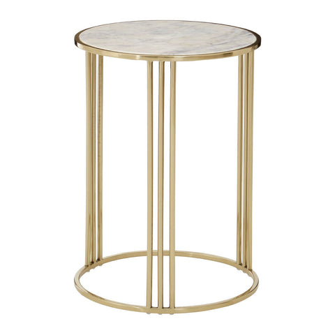 Marble Gold Round Side Table